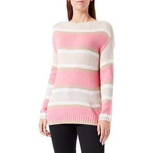 Gerry Weber Dames Sweater, Paars/Roze/Ecru/Wit Ringen, 40 NL
