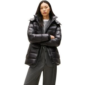 TOMMY HILFIGER - Wintermantel - Zwart - Gewatteerde Jas