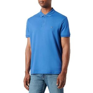 Tommy Hilfiger Essentiële REG-polo van vloeibaar katoen voor heren, Blauw (Monochroom Blauw), L