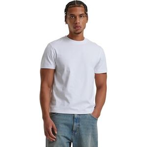 Build Your Brand Mannelijk T-shirt zonder kraag, wit, L, wit, L