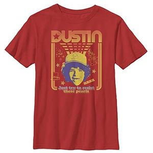 Stranger Things Unisex Kids Resist The Pearls Short Sleeve T-Shirt, Rood, XS, rood, One size