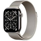 Apple - Watch Series 11 - Smartwatch - Natural Titanium Case - Natural Milanese Loop