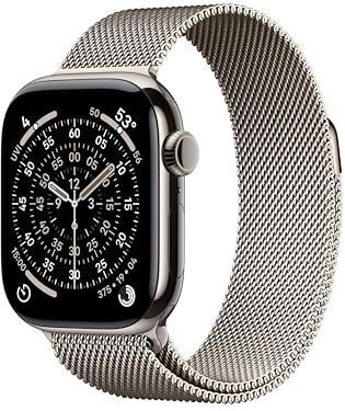 Apple - Watch Series 11 - Smartwatch - Natural Titanium Case - Natural Milanese Loop