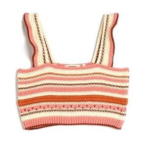 Koton Meisjes Crocheted Crop Top Strappy Pullover, Brown Stripe (5s1), 11-12 Jaar
