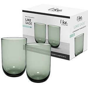 Villeroy & Boch – Like Sage longdrinkglas set 2dlg., gekleurd glas groen, inhoud 385ml
