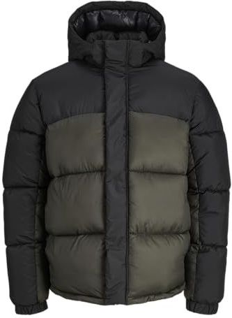 JACK & JONES - JCOUNION - Gewatteerde Jas - Donkergroen / Zwart