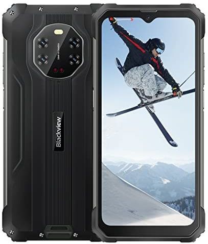 Blackview - BV8800 - Smartphone - Zwart - 6,58 inch FHD+, 50 MP AI Quad-camera, 8380 mAh, IP68, Android 11