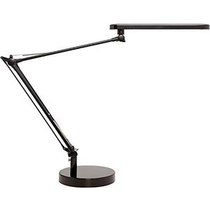 Unilux Led-bureaulamp Mambo, dimbaar 3.000 tot 5.000 K, 900 LUX, 7 W, met klem en voet, lichtkleur instelbaar, zwart/wit