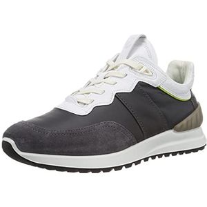 ECCO Heren Astir Retro Sneaker, Zwaartekracht Magneet Helder Wit Lime Punch, 45.5/46 EU