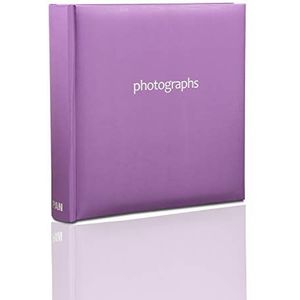 ARPAN Slip in Case Boekgebonden Memo Album voor 200 foto's 10x15 cm, paars, W23 x D23 cm