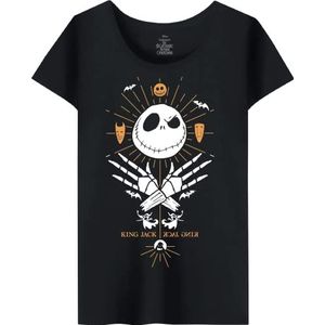 Disney ""King Jack"" WOJACKDTS026 T-shirt dames, zwart, M, Zwart, M