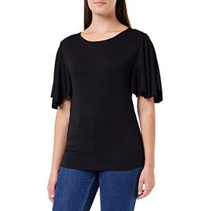 Spiral Direct dames Gothic Elegance - Boat Neck Bat Sleeve Top Black T-Shirt