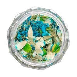 Semilac - Flower Flakes - Nageldecoratie - Pastelgroen Turquoise - Droogbloemen