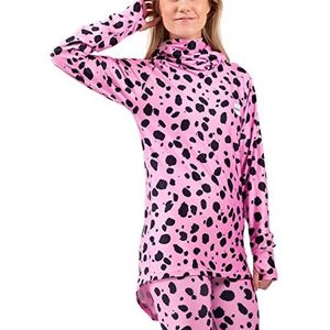 Eivy Icecold Gaiter Top Yoga Shirt, Pink Cheetah, M EU