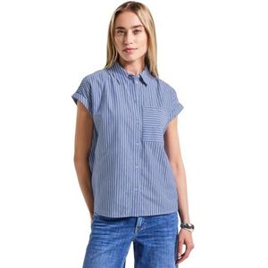 Street One - Overhemdblouse - Gestreept - Katoenmix - Glitterdetails