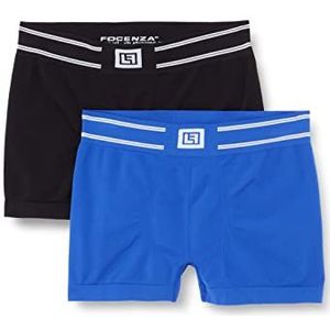 Luigi di Focenza Heren retroshorts 1619, 2 stuks, blauw (lichtblauw-zwart 323/001), L/XL