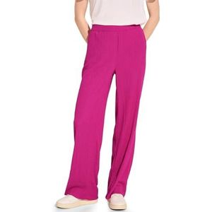 STREET ONE Crinkle Wide Leg Broek, Magnolia roze, 42W x 30L