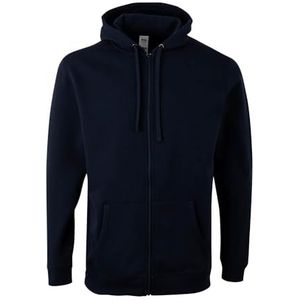 Mukua SF270U Sweatshirt met ritssluiting en capuchon, uniseks, marineblauw, maat L, marineblauw, L