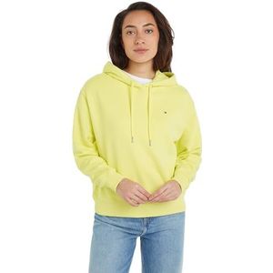 Tommy Hilfiger Hoodie met vlag op borst voor dames, Geel (gele tulp), S