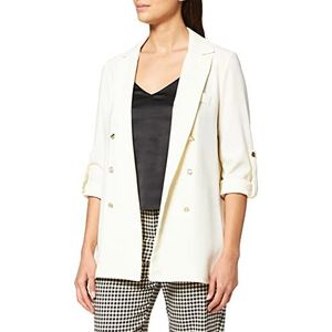 IPEKYOL Dames verstelbare mouw Relaxed Fit Blazer Casual, Olie, 36 NL