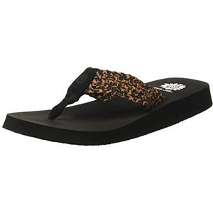 Yellow Box Women's Soleil Flip-Flop, Leopard, 7.5 M US