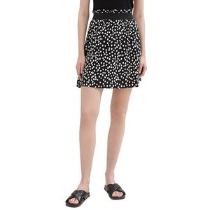 TOM TAILOR - 35491 - Mini-rok - Zwart - Bloem Minimal Print