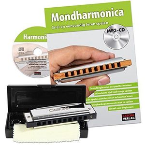 Cascha HH 1600 NL mondharmonica bluesset met Nederlandse handleiding