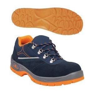 Deltaplus RIMI3SPBL43 lage schoenen van suède splitleer - S1P Src, marineblauw-oranje, maat 43