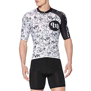 MB Wear Tricot Bike White Unisex Volwassenen, Zwart/Wit, FR (maat fabrikant: XL)