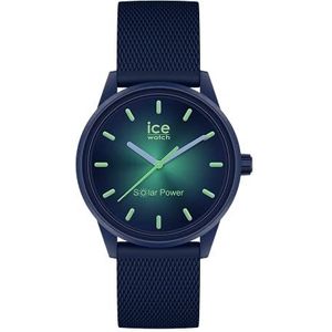 Ice-Watch - ICE solar power Borealis - Blauw herenhorloge met siliconen band - 019032 (Medium)