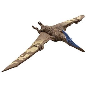 Jurassic World Dominion Brullende Roofdieren Pteranodon, dinosaurusfiguur, brullend geluid, vlieg- en bijtaanval, fysiek en digitaal spel, vanaf 4 jaar