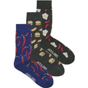 JACK & JONES Jachot Food Socks 3 Pack, Phantom, One size