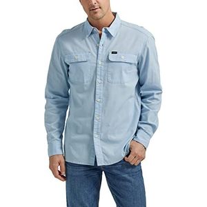 Lee Heren Extreme Motion All Purpose Classic Fit lange mouw Button Down Worker Shirt kraag, Blauwe hemel, S