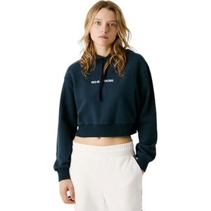 Red Bull Racing - Cropped Logo Hoodie - Zwart - 53% Lyocell 47% Katoen