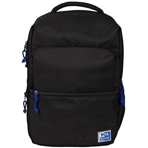 Oxford B-Ready Uniseks schoolrugzak, 18 l, 42 m, gevoerde laptoptas, gerecycled polyester, zwart, Zwart, 42x30x15cm, Casual