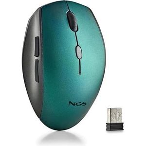 Draadloze muis met stille knoppen, blauw, ideaal voor kantoor en games, vermindert lawaai en verbetert de concentratie.