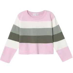 NAME IT Nmfvajsas Ls Short Knit Gebreide Trui voor meisjes, Lily Pad, 104
