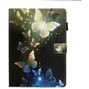 Beschermhoes voor tablet voor Amazon HD8-2020 met verschillende motieven en kaartsleuven – Golden Butterfly