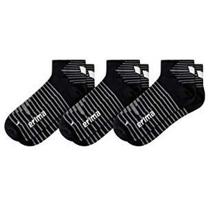 Erima uniseks-kind 3 paar korte sokken (2181903), zwart, 31-34