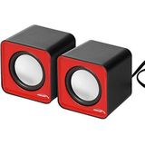 Audiocore AC870 compacte stereo-luidspreker 2.0 PC 2x3 Watt RMS rood
