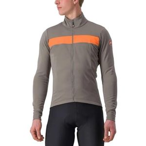 CASTELLI 4521503-064 dubbele 3 JKT herenjas nikkel grijs/rood oranje maat XL