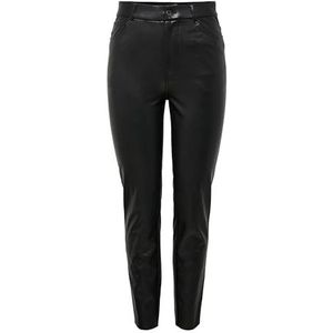 Only Dames Onlemily Hw St Ank Faux Pnt Noos Broek, Zwart, L EU, Zwart, L