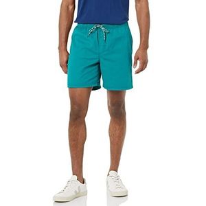 Amazon Essentials Men's Hardloopshort met trekkoord in de zoom en binnenbeenlengte van 15 cm, Blauwgroen Blauw, S