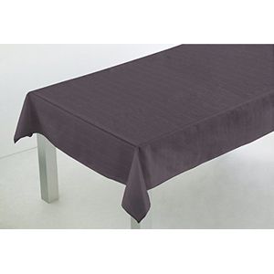 Comptoir du Linge tafelkleed, rechthoekig, 150 x 300 cm, 100% polyester/katoen-look. Gewicht 210 g/m2, antraciet.