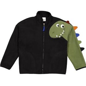 Fred's World by Green Cotton Uniseks fleece dino-jack, zwart, 110