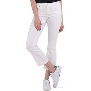 Replay Faaby Flare Crop Jeans voor dames, 100 Naturel Wit, 31W x 26L