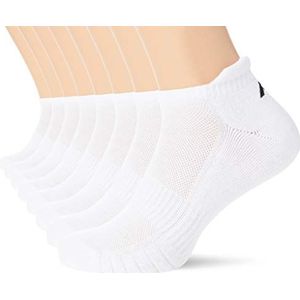 FM London Set van 8 gevoerde uniseks sneakersokken, wit, 43-46 EU