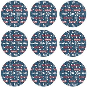 Bosch 9x EXPERT O780 set folieschuurschijven, 150 mm, 9-delig (voor Hardhout, Verf op hout, Ø 150 mm, Korrel 3x80, 3x120, 3x180, Professional Accessoires Excenterschuurmachine)