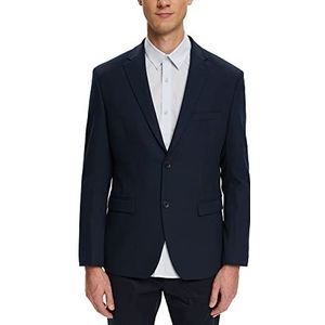 ESPRIT Collection Mix & Match: Blazer met Birdseye-patroon, Donkerblauw, 44