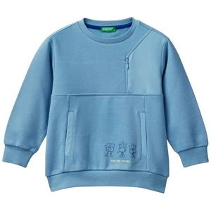 United Colors of Benetton Sweatshirt met capuchon voor jongens, Blu, L